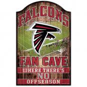 Atlanta Falcons 11 x 17 Wood Fan Cave Sign