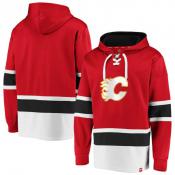 Calgary Flames Fanatics Power Play Lace-Up - Pullover Hoodie