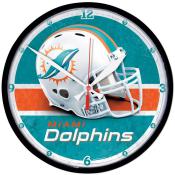 Miami Dolphins 12 inch Round Clock