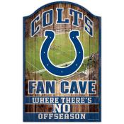 Indianapolis Colts 11 x 17 Wood Fan Cave Sign