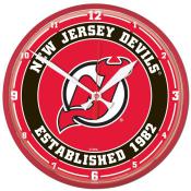 New Jersey Devils 12 Inch Round Clock