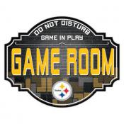 Pittsburgh Steelers 24'' Wood Game Room Sign