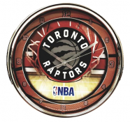 Toronto Raptors 12 Inch Chrome Clock