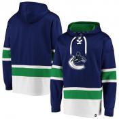 Vancouver Canucks Fanatics Power Play Lace-Up Pullover Hoodie