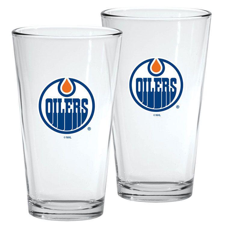 Edmonton Oilers 2 pack 16oz Mixing Glasses