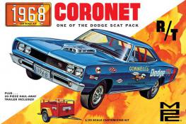 1968 Dodge Coronet Hardtop w/ Trailer 1:25 Model Kit