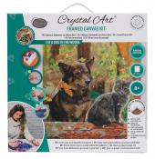 Craft Buddy Crystal Art - Cat & Dog in the Woods
