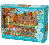 Cobble Hill - 350 pc Puzzle - Cottage Pond (Family)