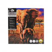 Crystal Art Canvas Kit - Elephant of the Savannah