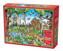 Cobble Hill - 1000 pc. Puzzle - Doodletown: Birdwatcher's Paradise