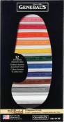 General's MultiPastel Compressed Chalk Sticks 12 Pack