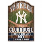 New York Yankees 11 x 17 Wood Fan Cave Sign