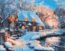 Craft Buddy Crystal Art - Winter Cottage